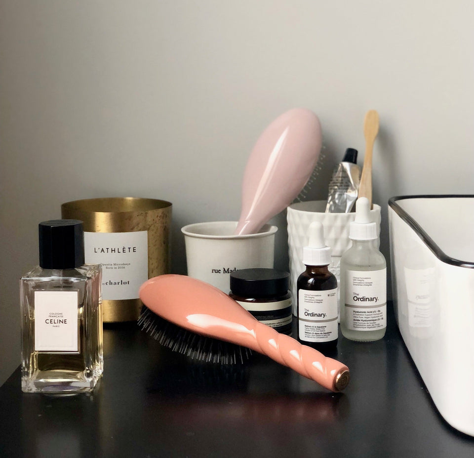 brosse à cheveux en poil de sanglier soin et démêlage