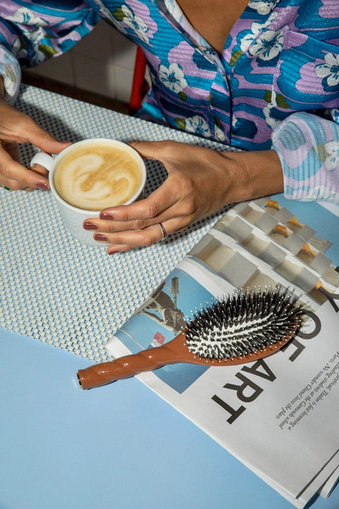 brosse à cheveux en poils de sanglier
