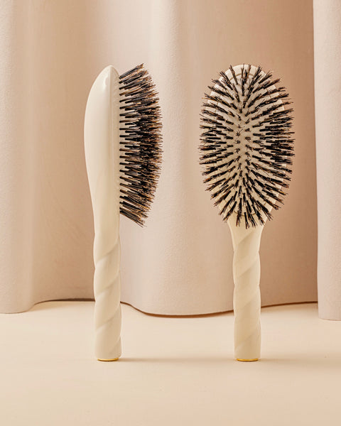 Trio : La Bonne Brosse, son Peigne et sa Pochette Blanc Crème - Image 3