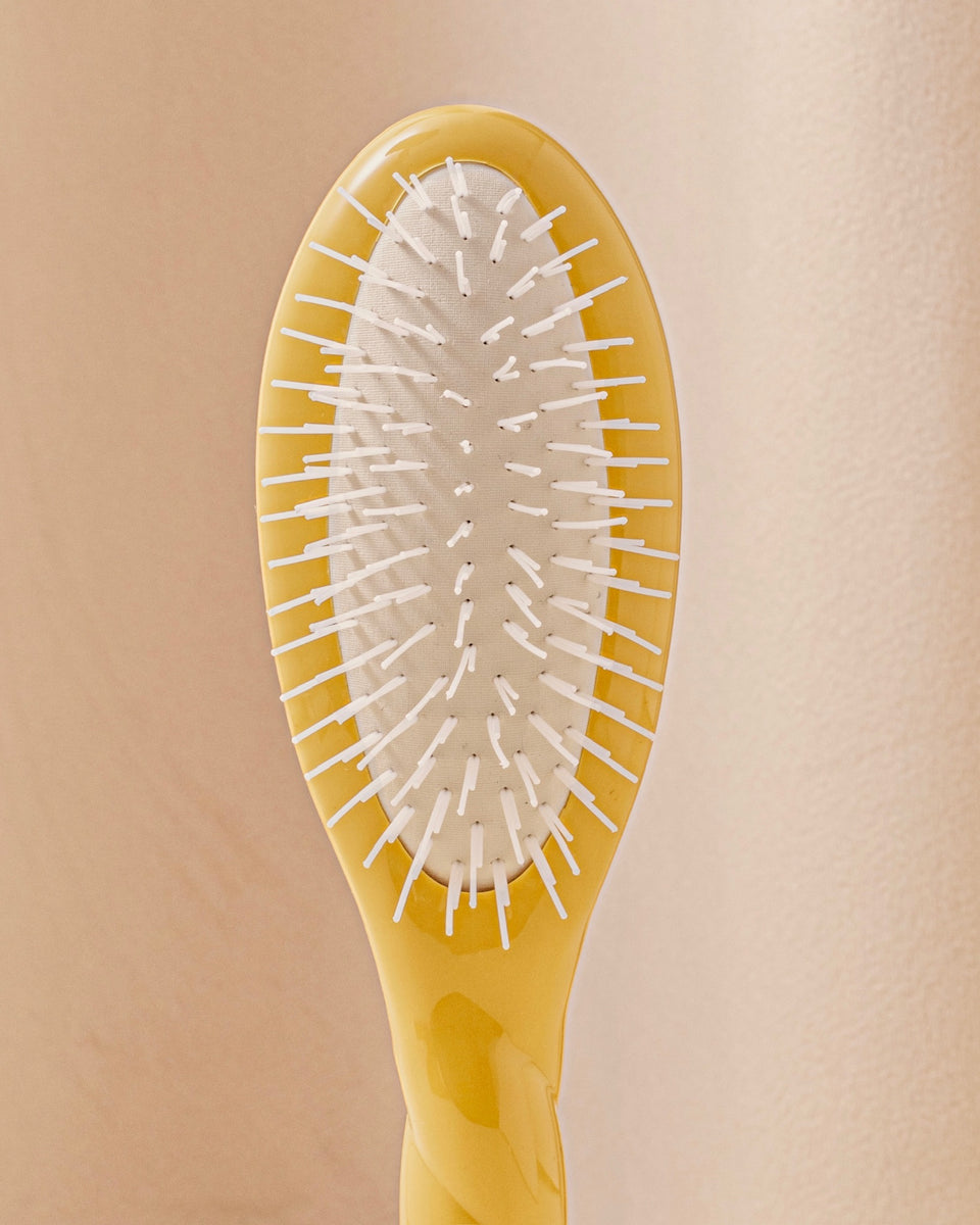 Duo: Small Brush and Saffron Yellow Pouch