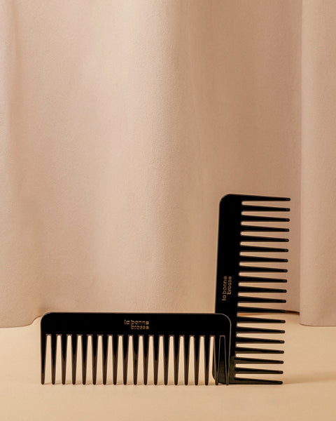 Edición Negra El Peine Ancho Desenredante de Acetato - Image 1