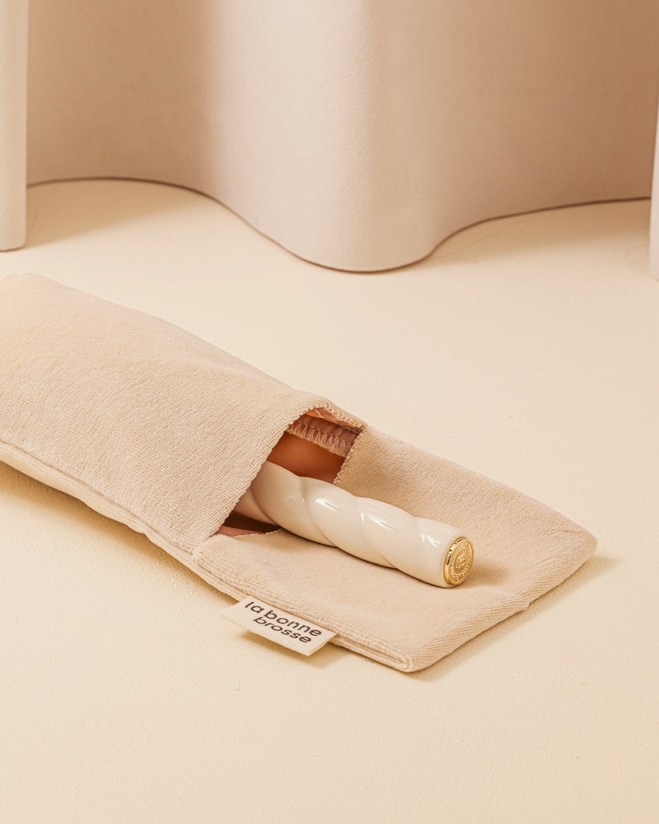 La Pochette "Grande Brosse" Blanc Crème