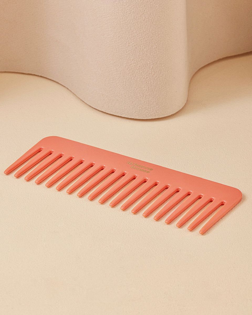 Il Pettine Largo Districante in Acetato Corallo
