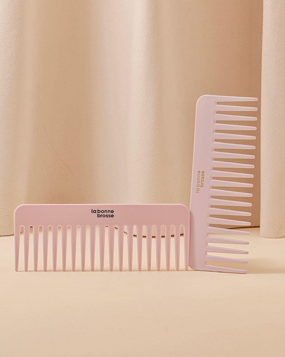 Il Pettine Largo Districante in Acetato Rosa Lilla