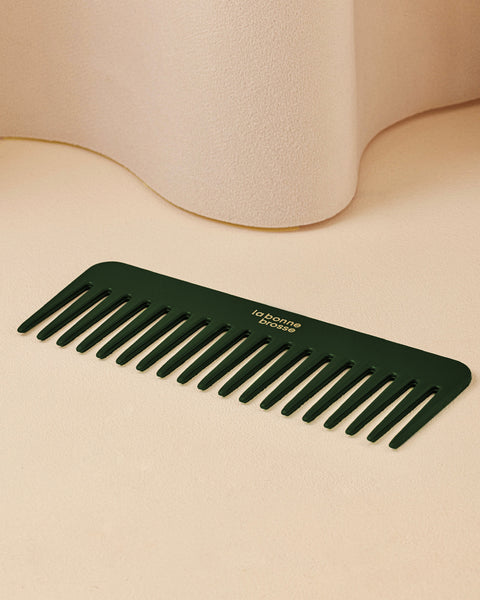 The Large Detangling Comb in Acetate Emerald Green - Image 3