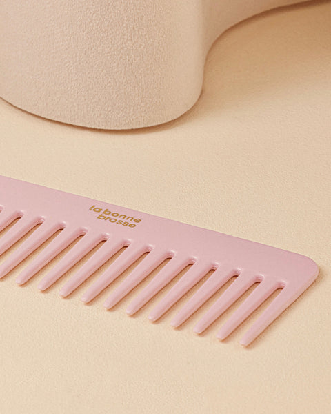 The Large Detangling Comb in Acetate Pink - Image 3