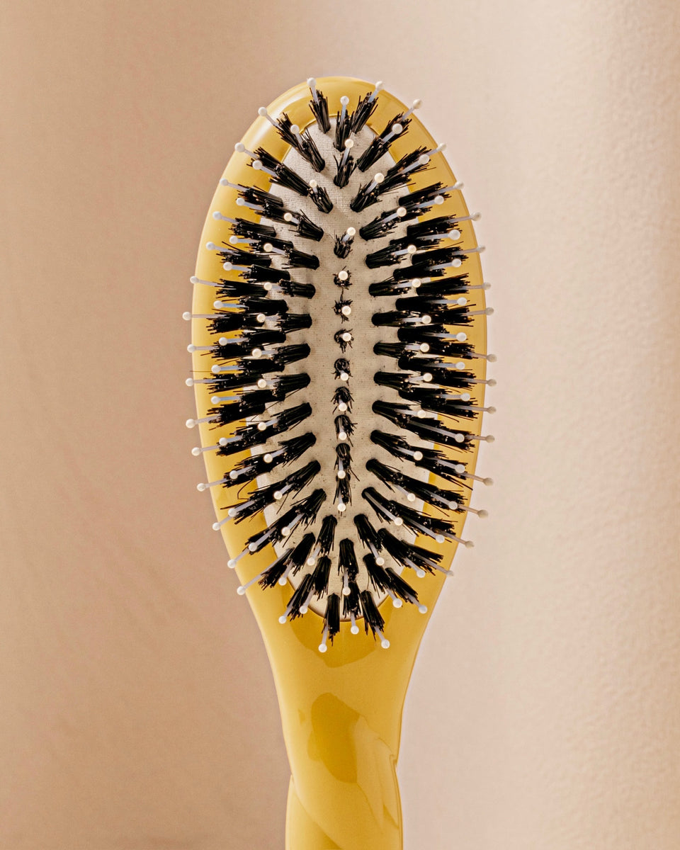 Duo: Small Brush and Saffron Yellow Pouch