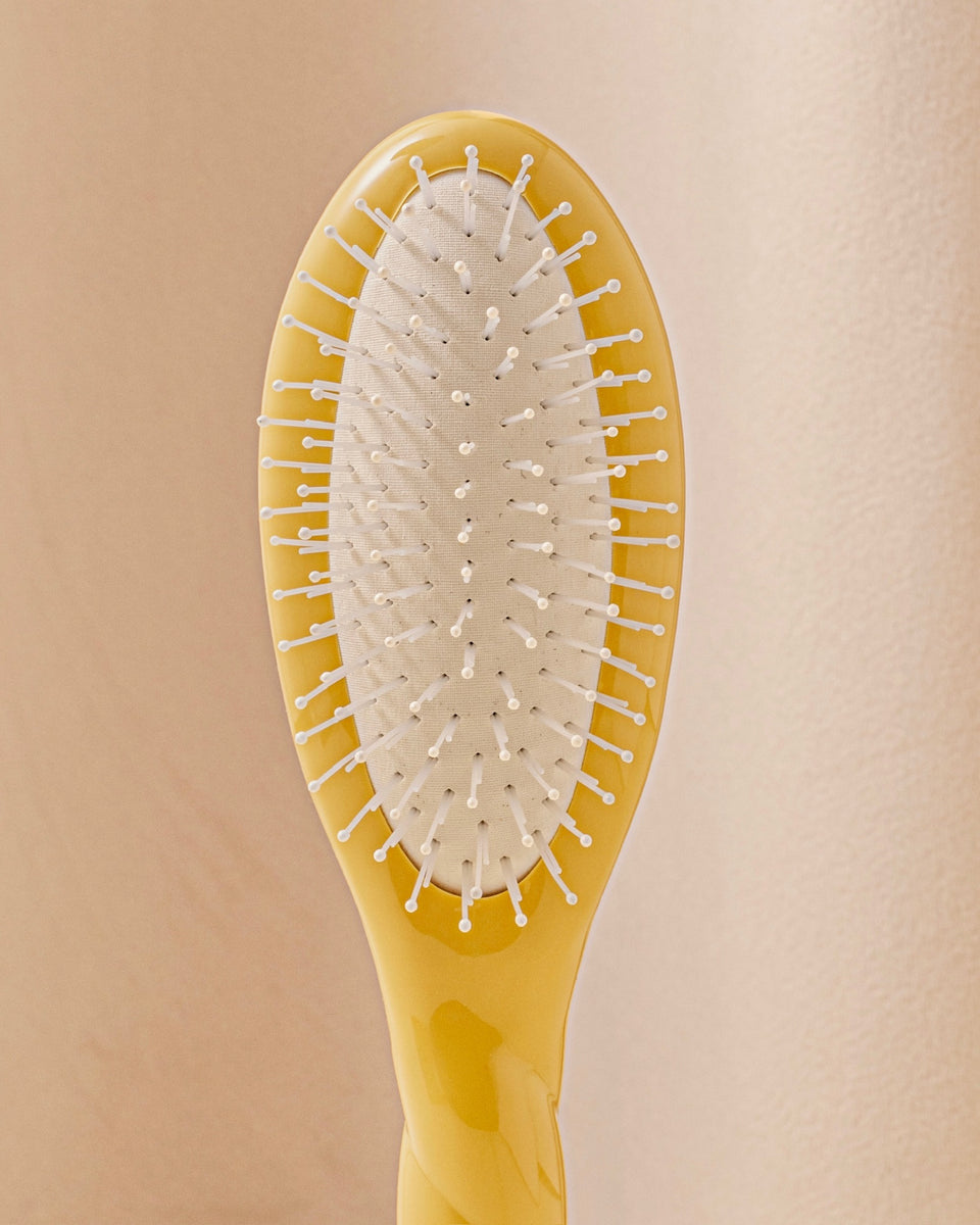 Duo: Small Brush and Saffron Yellow Pouch