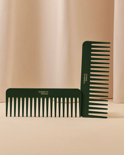 The Large Detangling Comb in Acetate Emerald Green - Image 1
