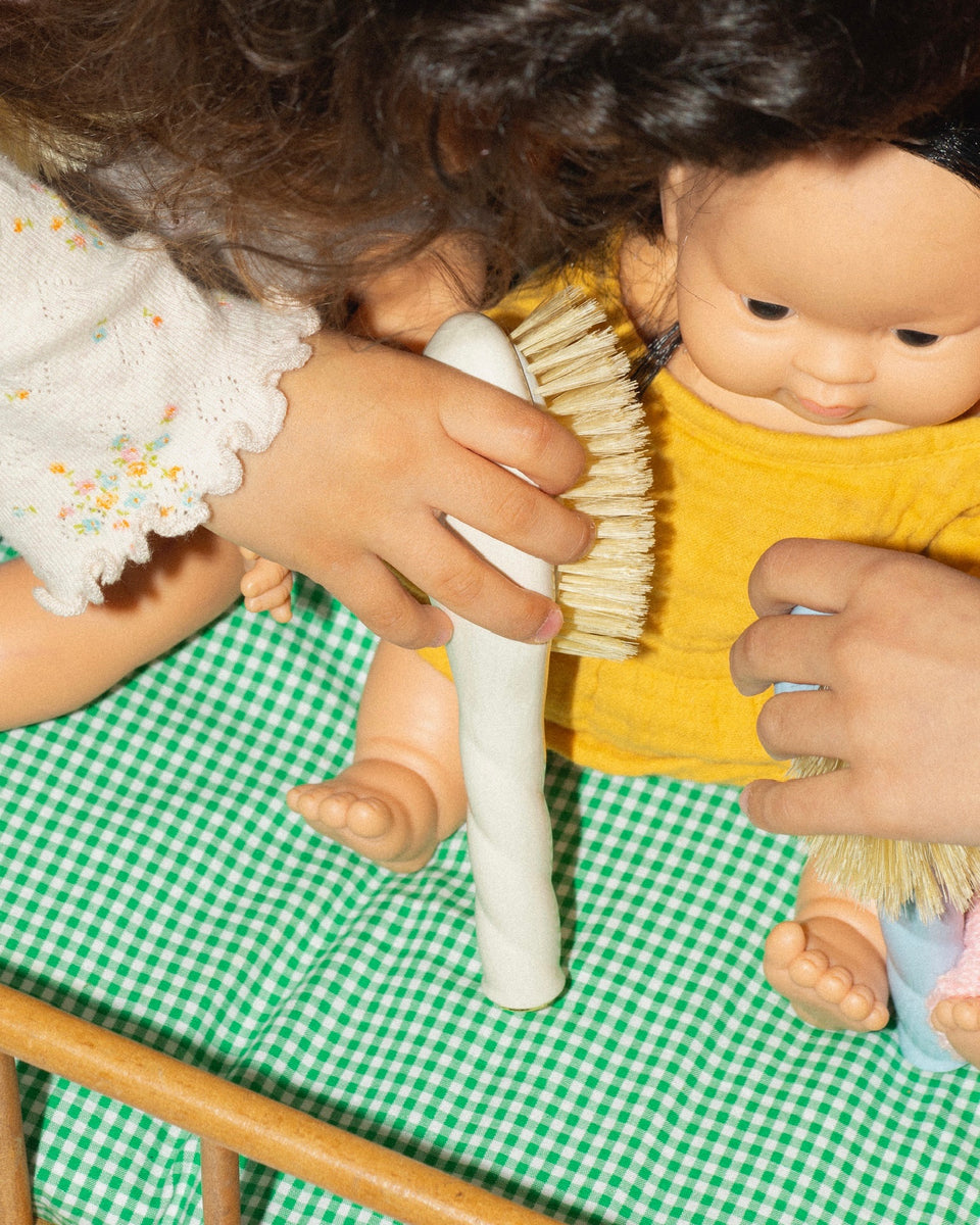 N.06 La Spazzola Per Neonati La Mia Prima Spazzola Bianco Crema