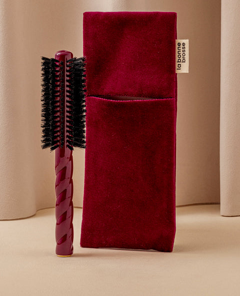La Pochette "Brosse Ronde" Rouge Cerise - Image 1