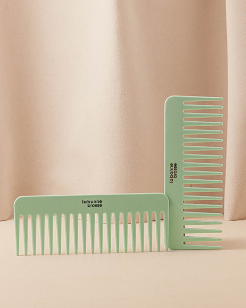 The Large Detangling Comb in Lagoon Blue Acetate - Image 1
