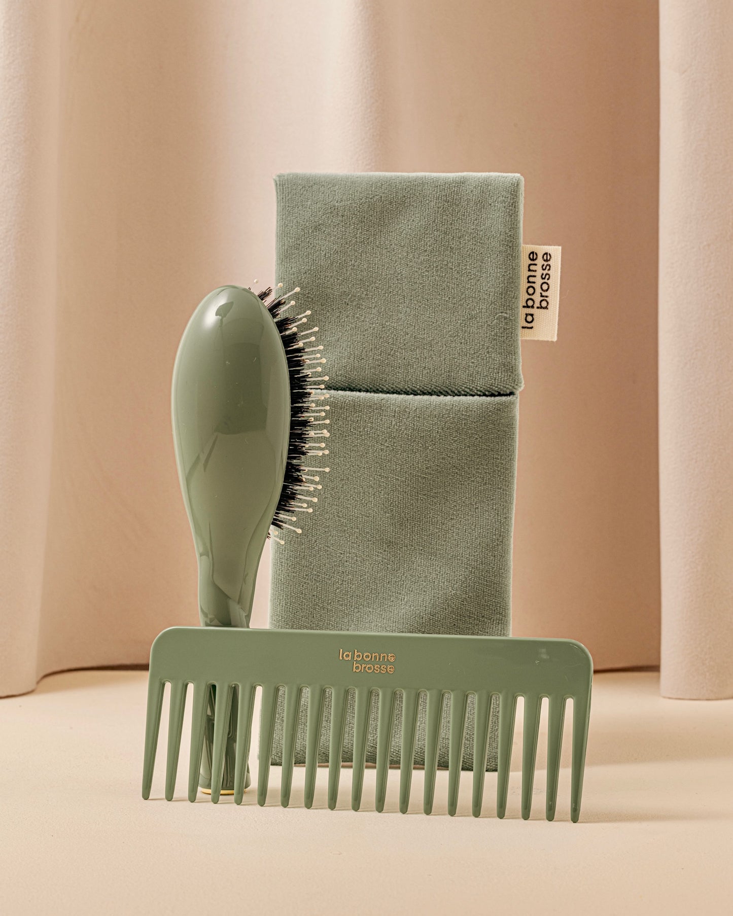 The Almond Green Small Brush Trio