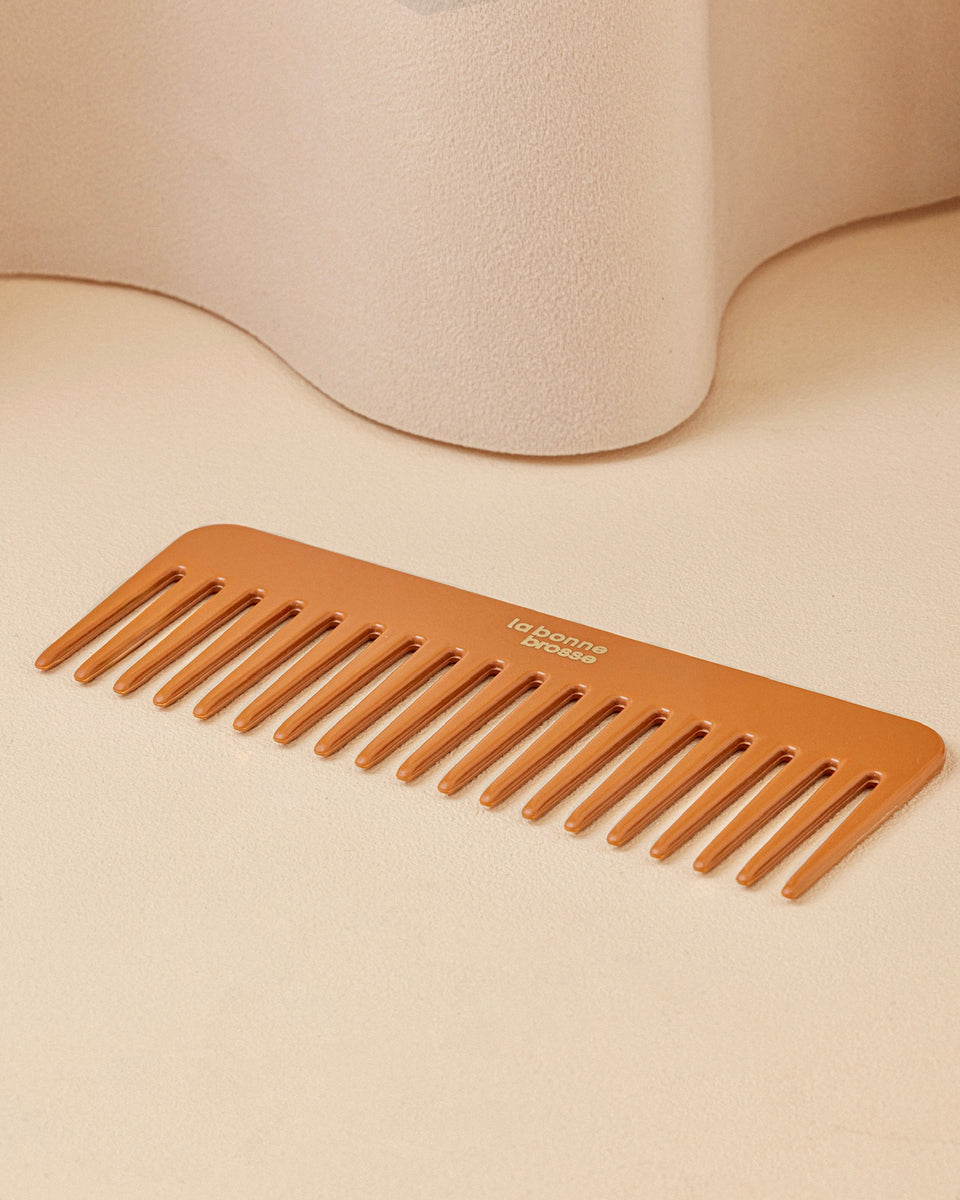 Il Pettine Largo Districante in Acetato Terracotta