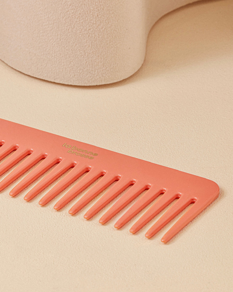 Il Pettine Largo Districante in Acetato Corallo