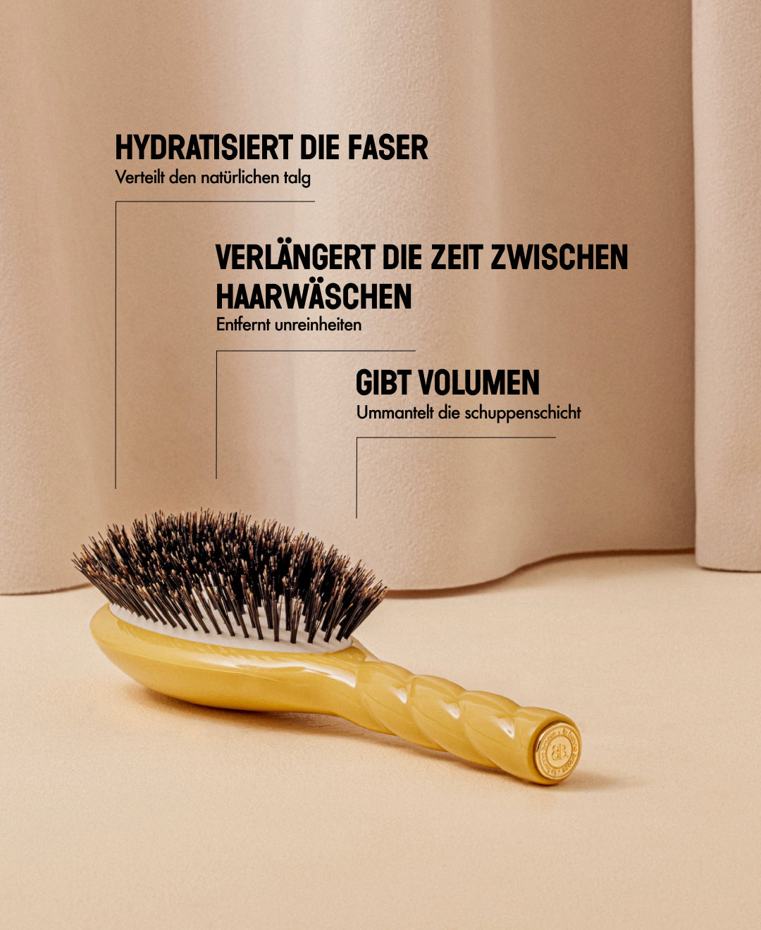 N.01 Glanz und Pflege Die Universelle Bürste Safrangelb