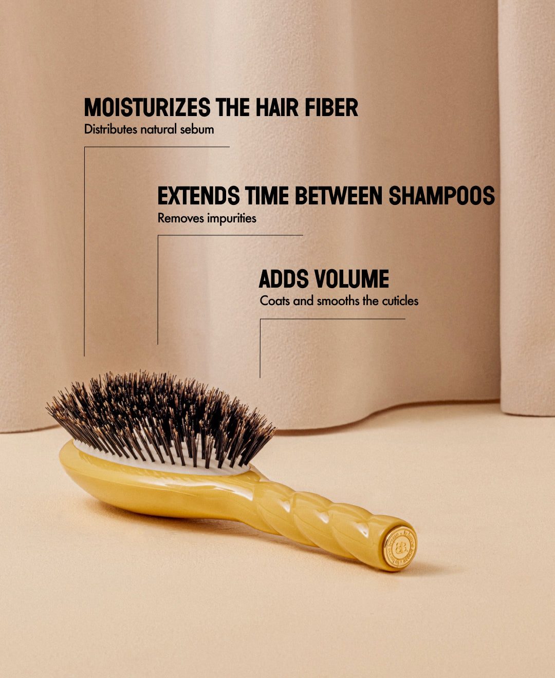 N.01 The Shine & Care HairBrush The Universal Saffron Yellow