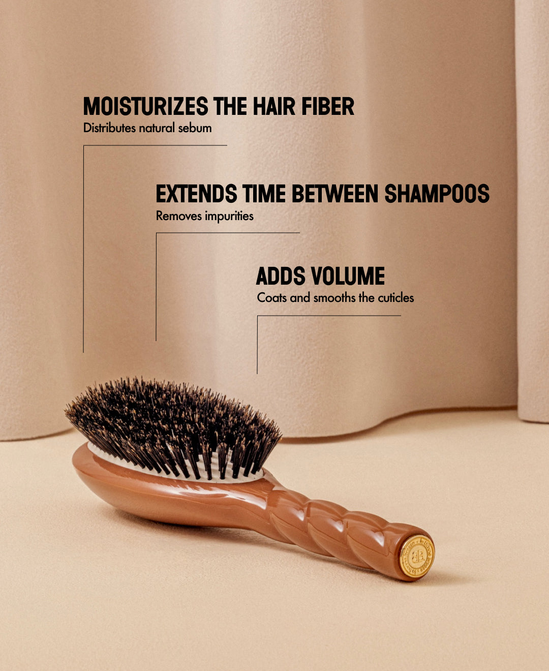 N.01 The Shine & Care HairBrush The Universal Terracotta