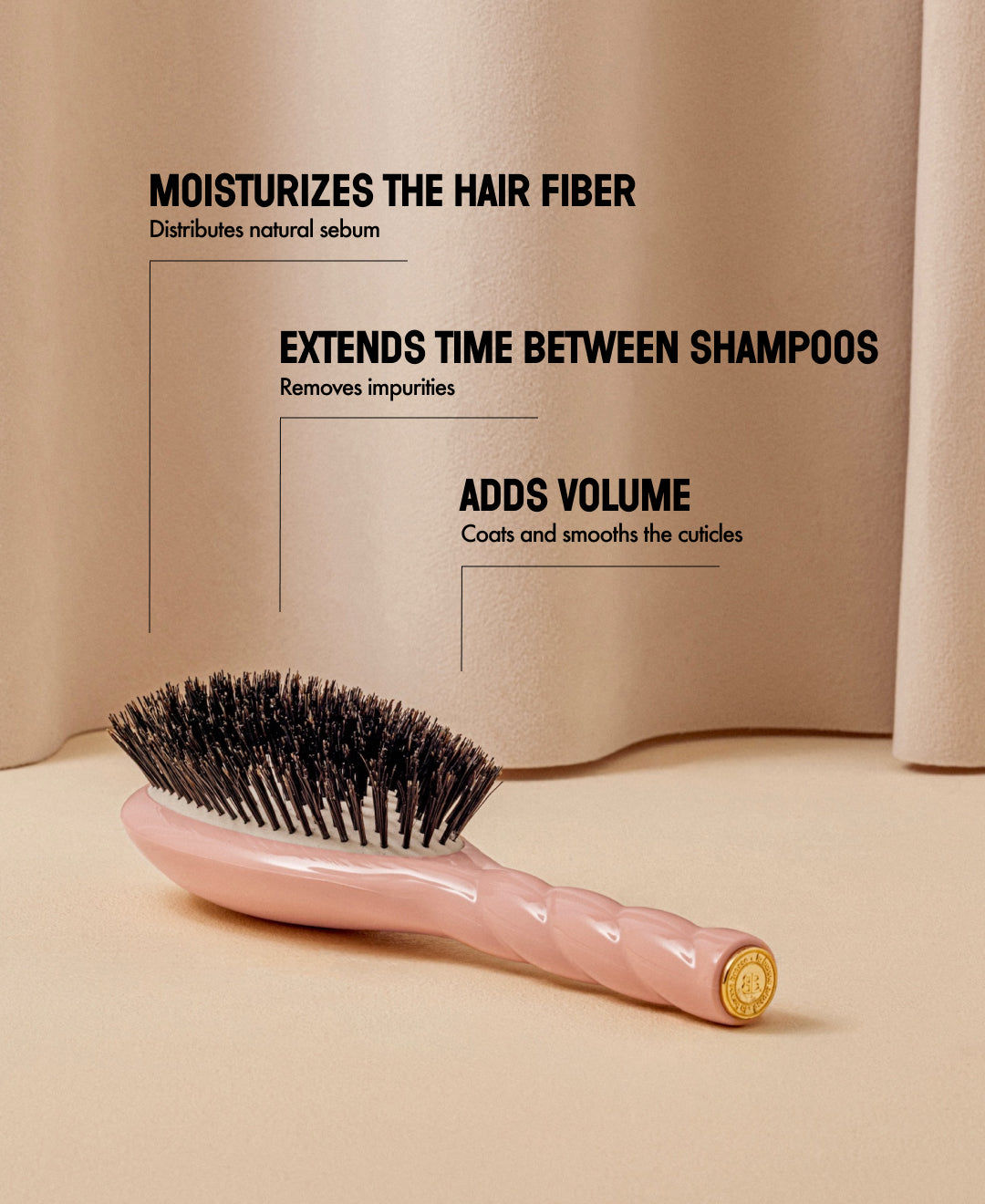 N.01 The Shine and Care Brush The Universal Powder Pink