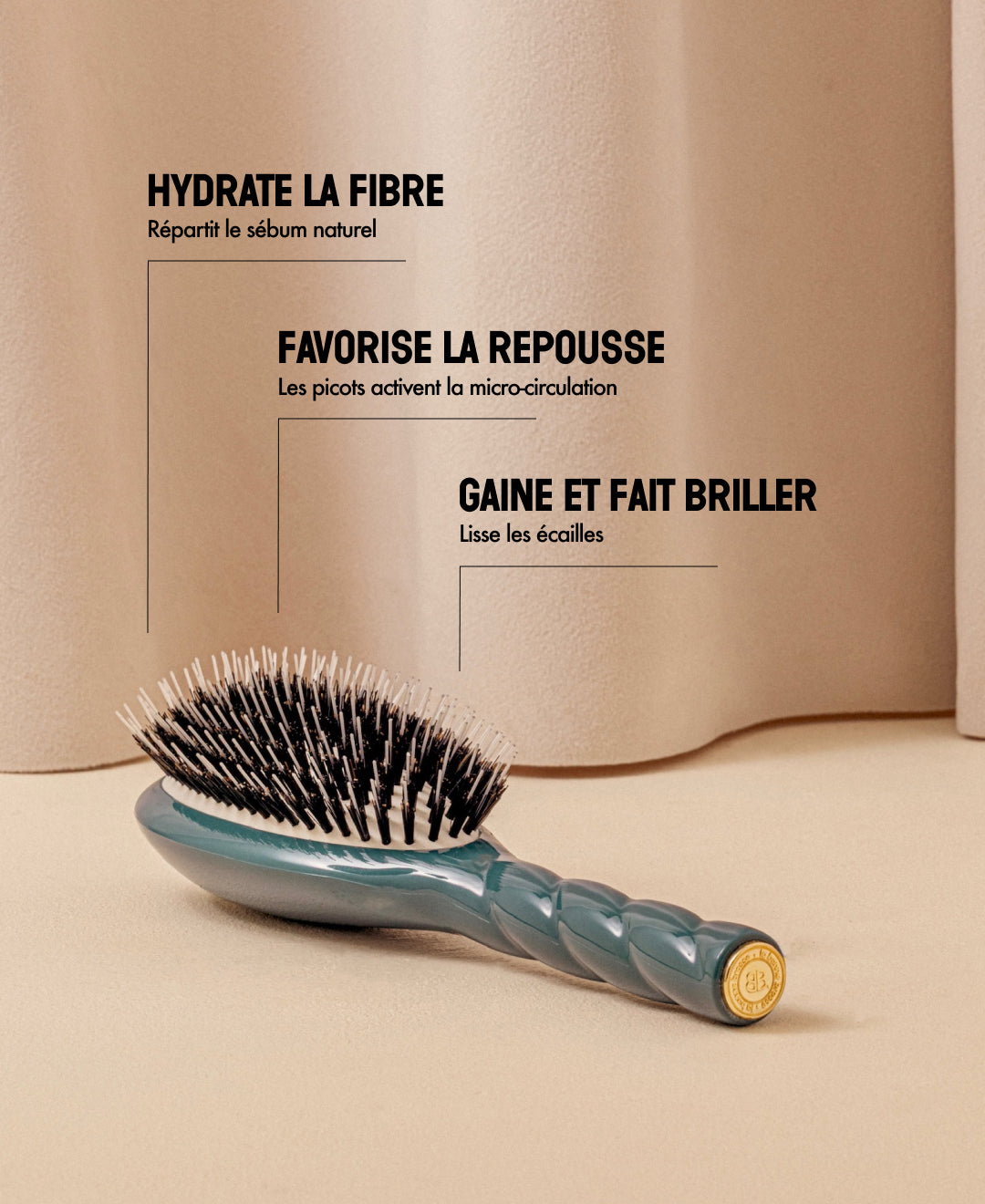 N.02 La Brosse Démêlante & Soin l'Indispensable Bleu Encre