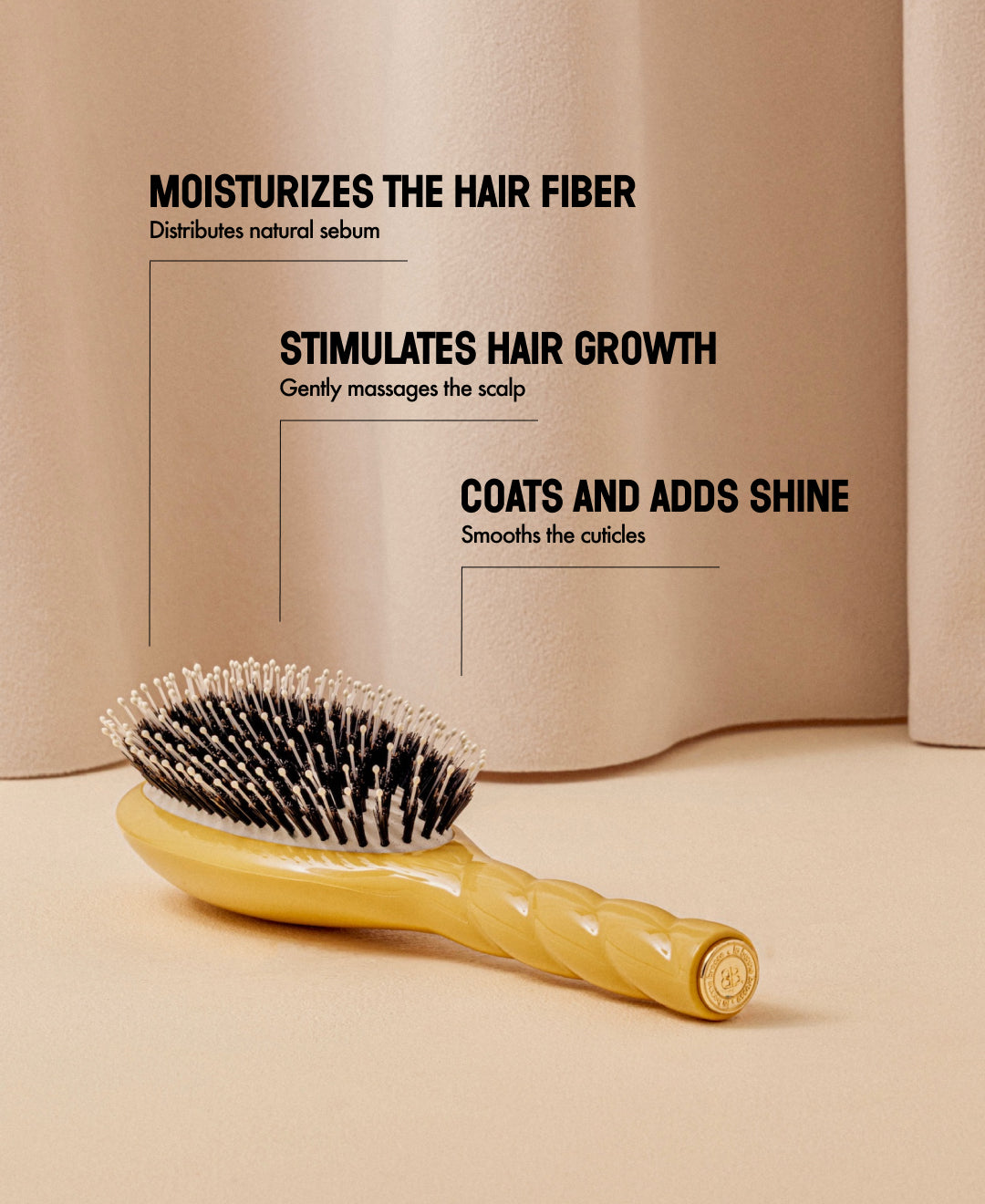 N.03 The Gentle Scalp Care HairBrush The Essential Softness Saffron Yellow