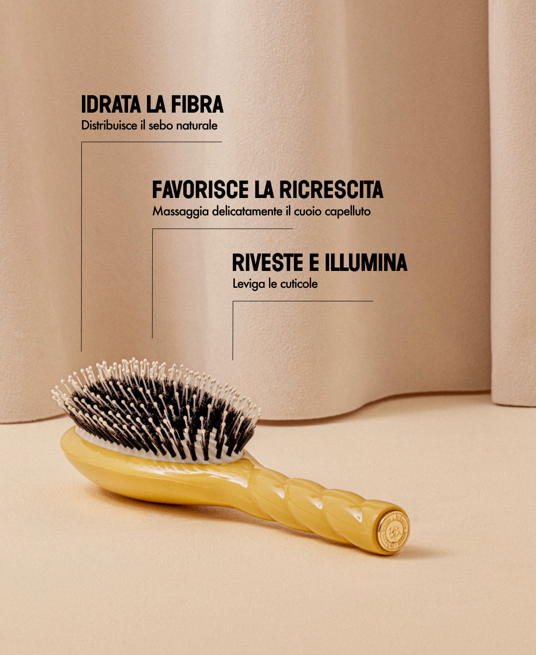 N.03 La Brosse Cuir Chevelu Sensible l'Indispensable Douceur Jaune Safran