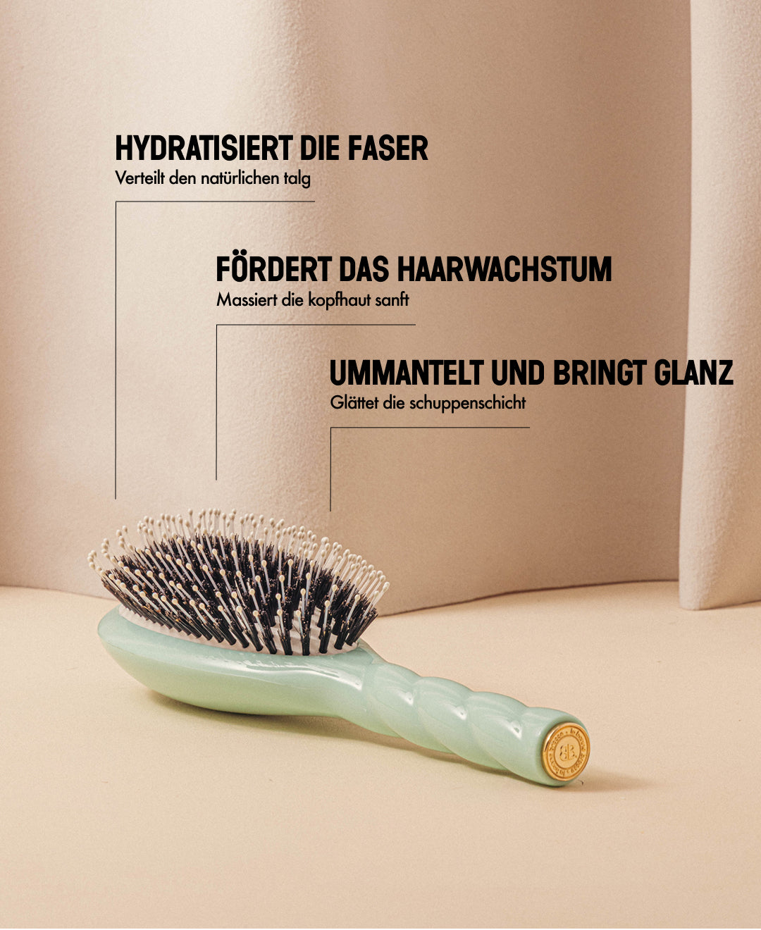 N.03 Unverzichtbare Sanftheit Bürste – Lagunenblau