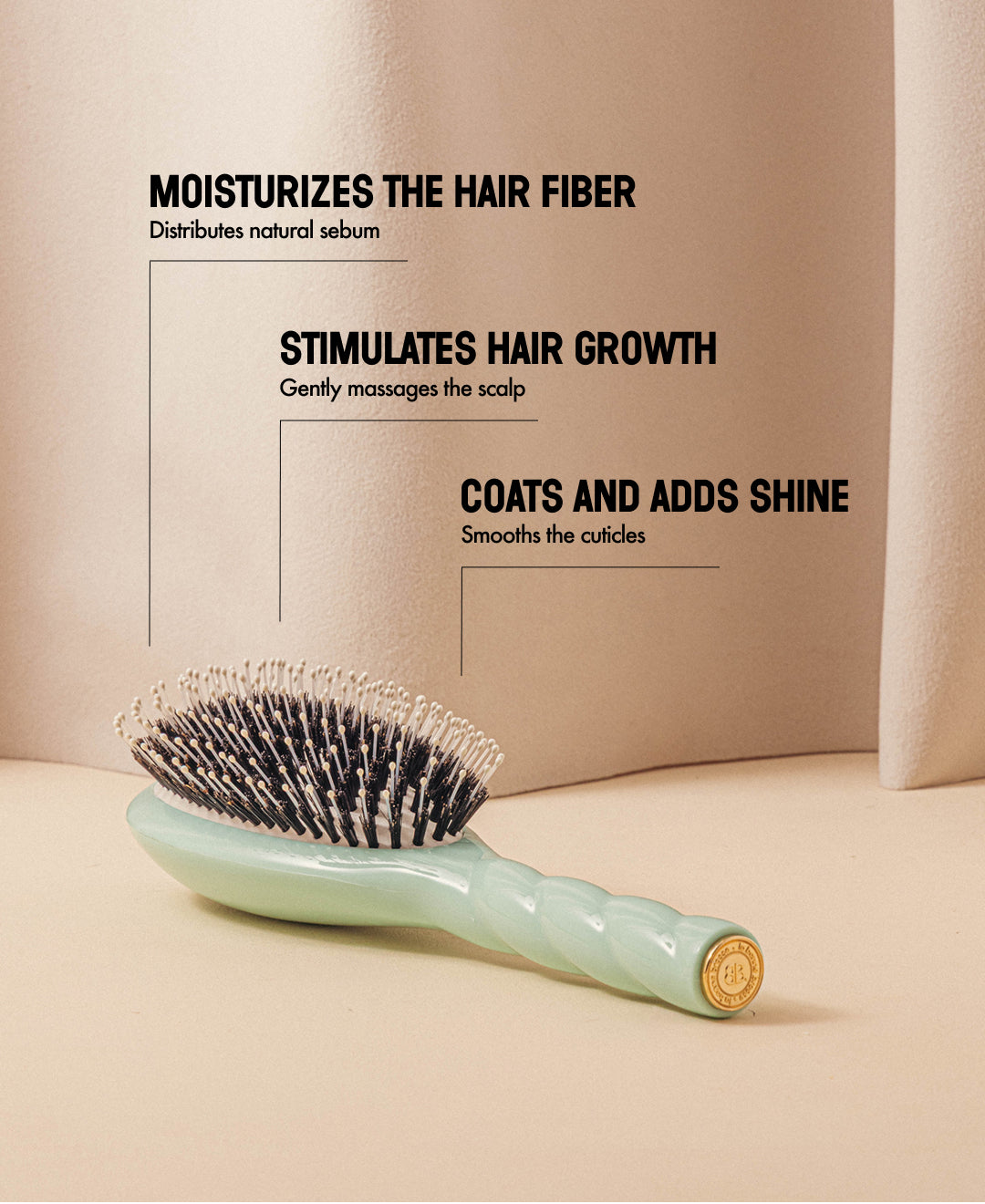 N.03 The Gentle Scalp Care HairBrush The Essential Softness Lagoon Blue