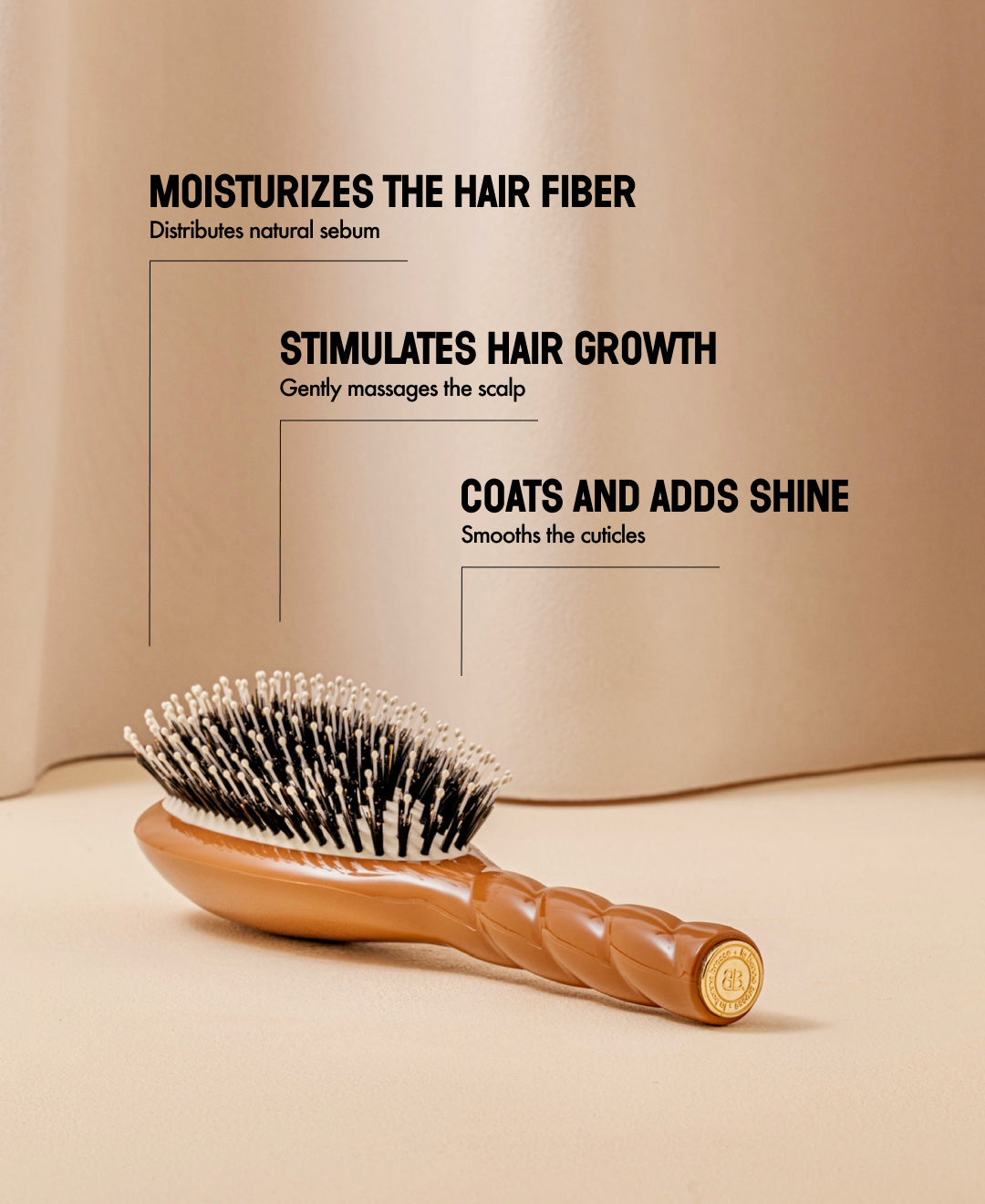N.03 The Gentle Scalp Care HairBrush The Essential Softness Terracotta