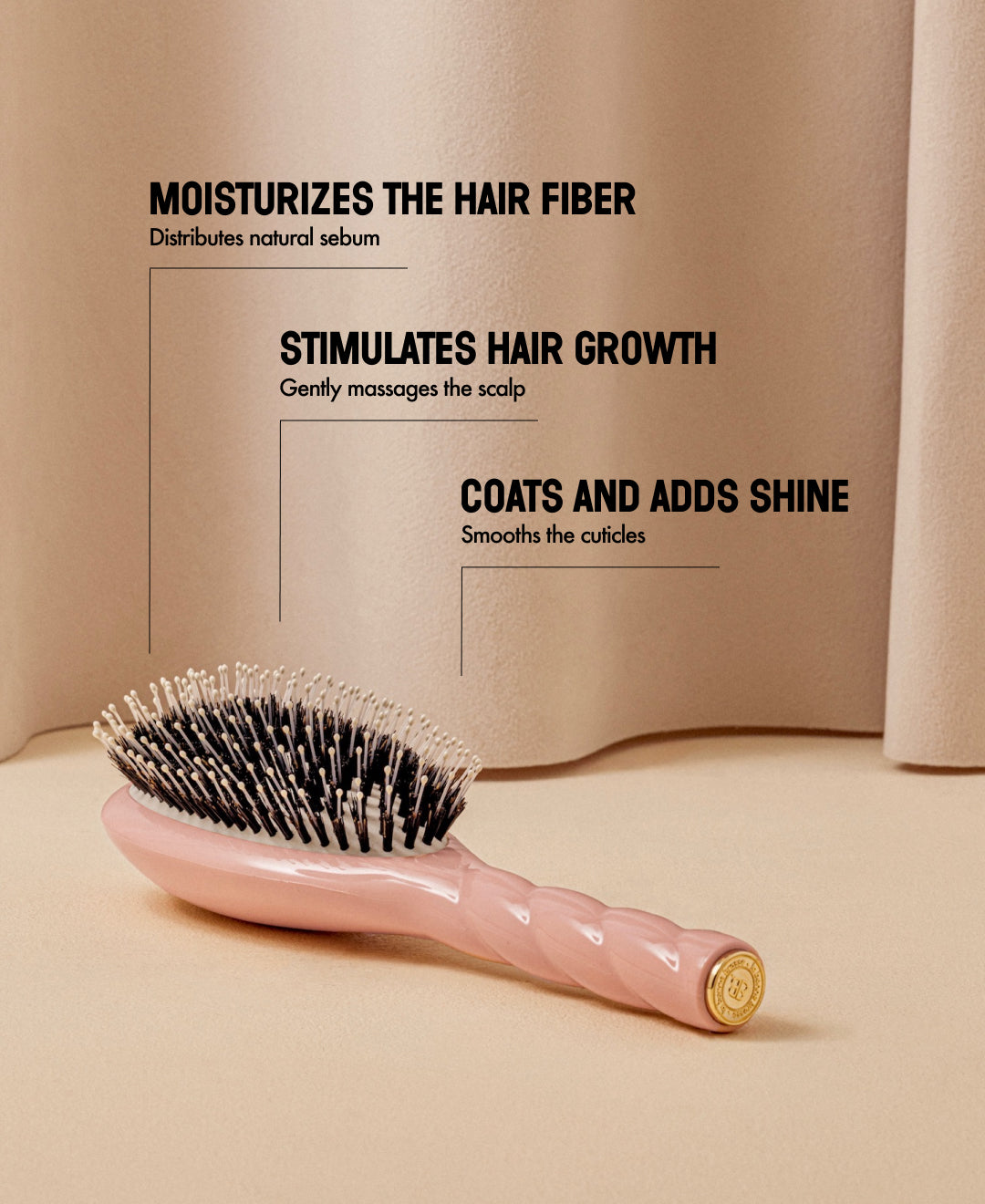 N.03 The Sensitive Scalp Brush the Essential Softness Powder Pink