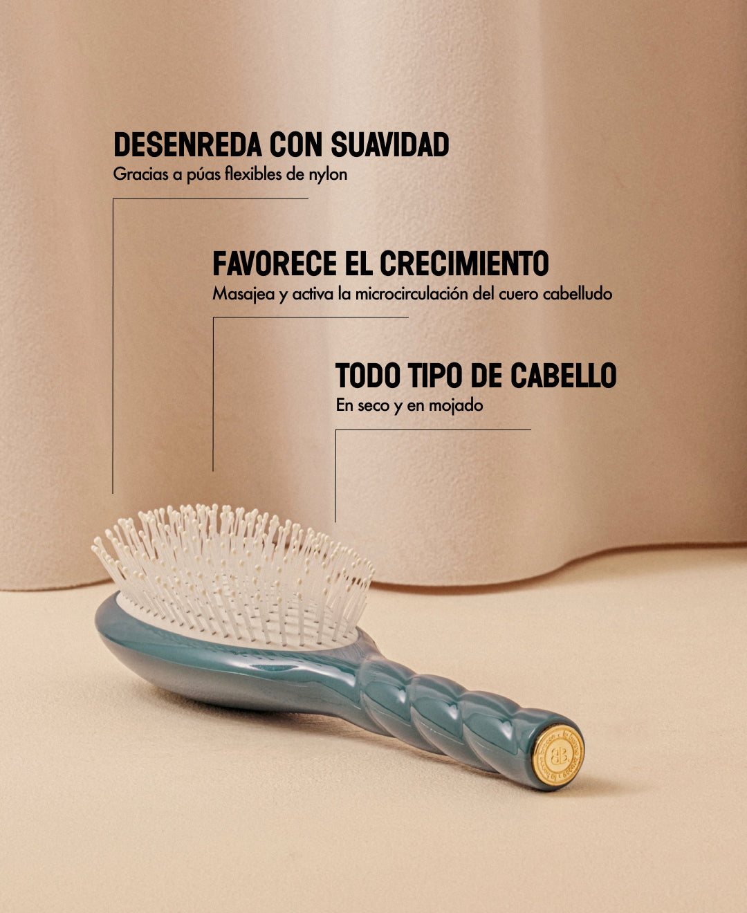 N.04 El Cepillo Desenredante y Masajeador La Miracle Azul Tinta