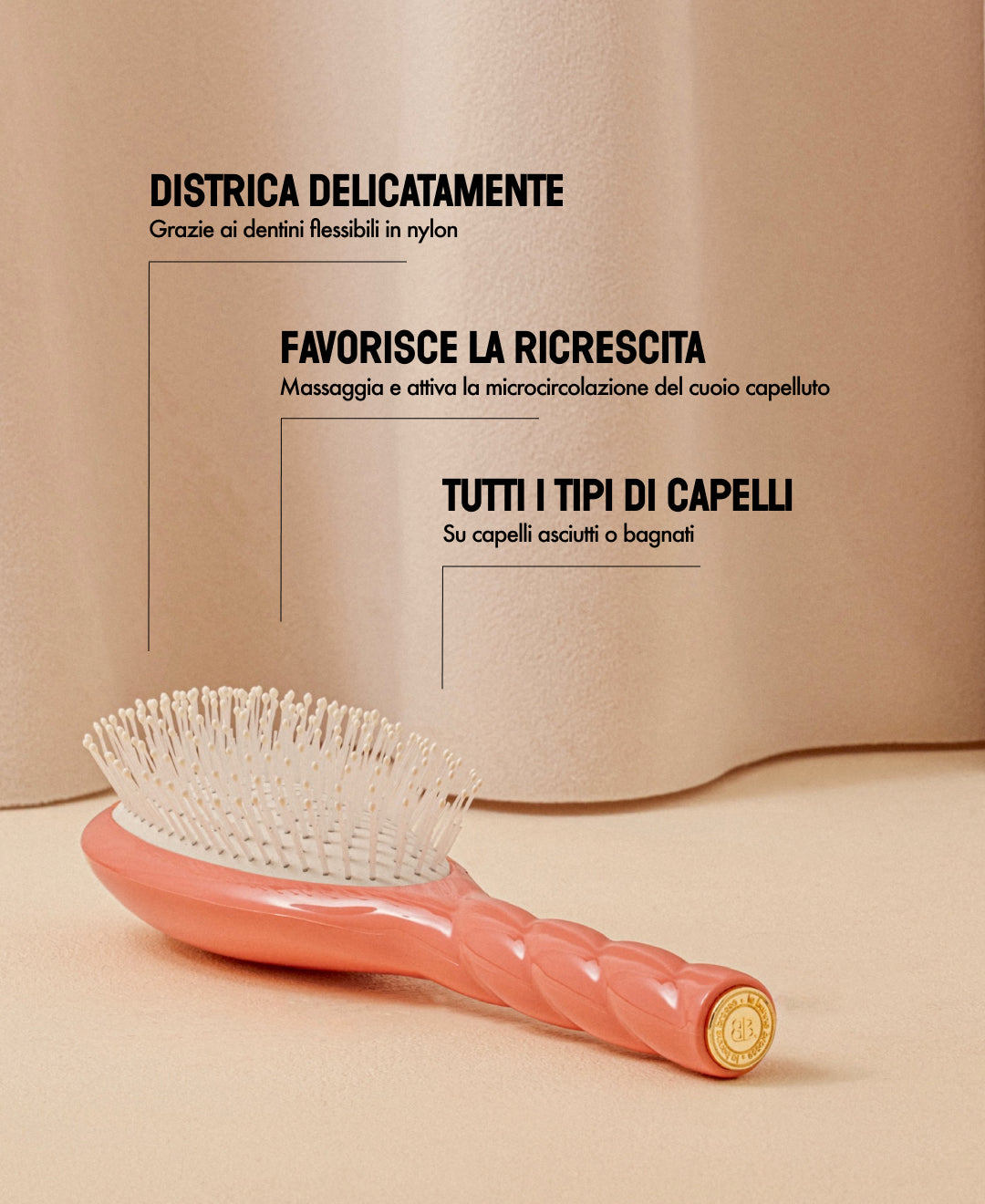 N.04 Il Miracolo Districante e Vegan Spazzola Corallo