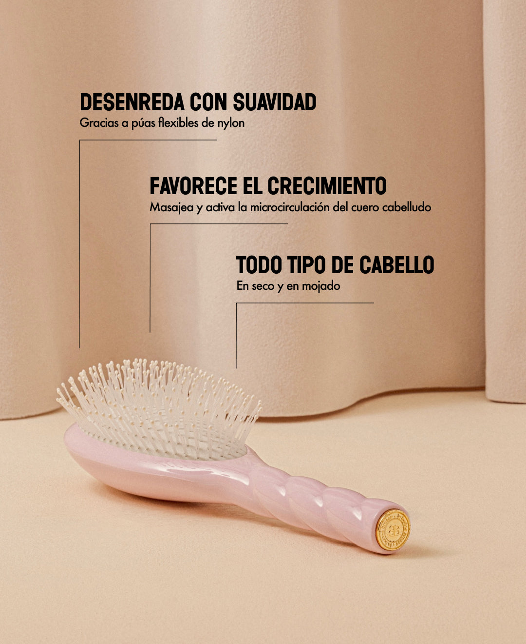 N.04 El Cepillo Desenredante y Masajeador La Miracle Rosa Lila