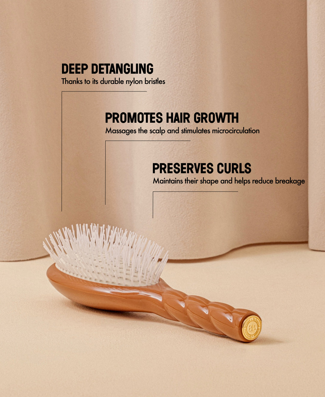 N.07 The Stimulating & Detangling Hair Brush The Intense Terracotta