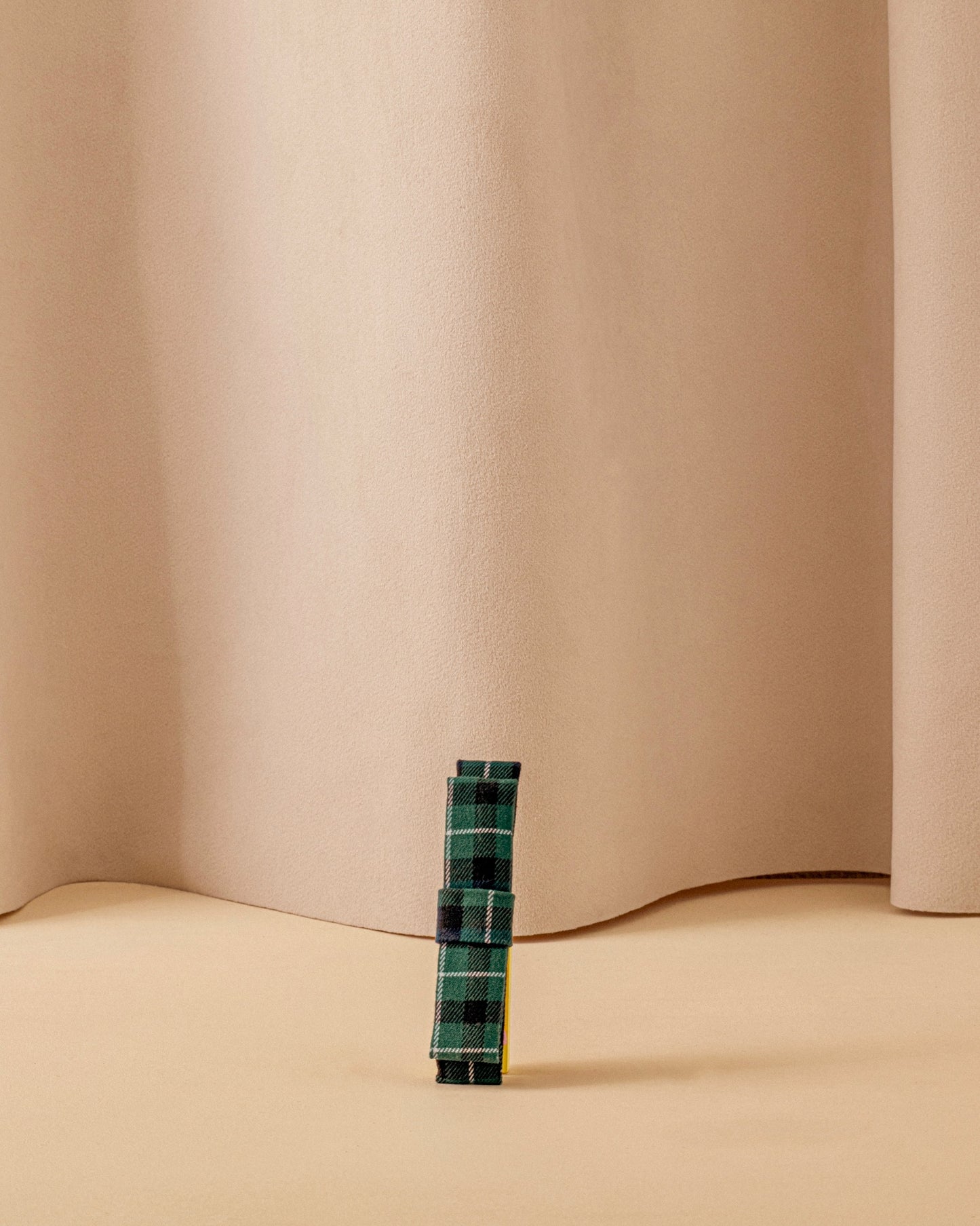 Duo: Small Emerald Green Brush and Tartan Barrette