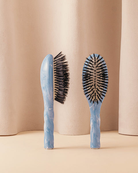 Roseanna x La Bonne Brosse N.01 The Small Shine & Care The Universal Hairbrush Blue Tie & Dye - Image 1