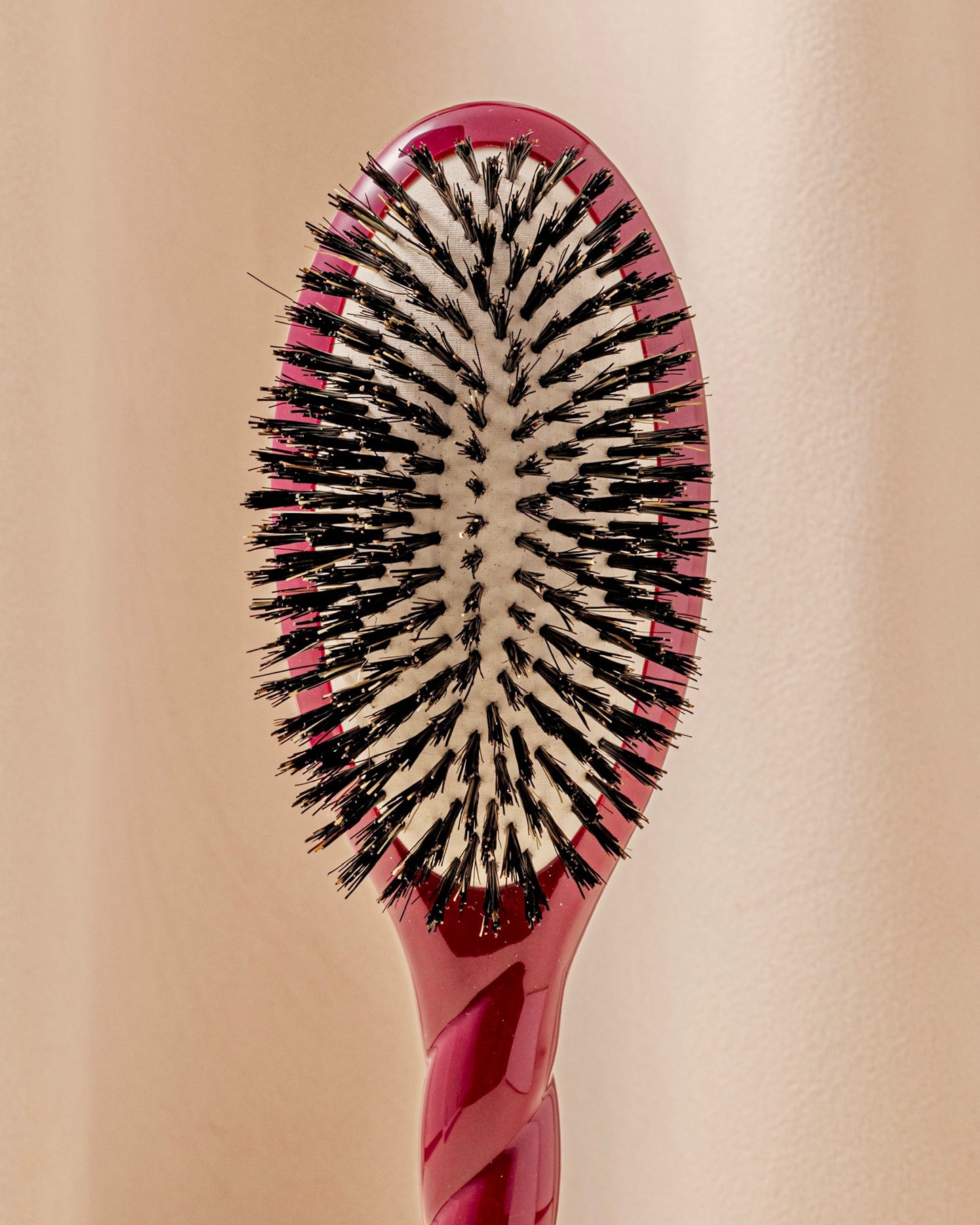 N.01 The Shine & Care Hair Brush THE UNIVERSAL Cherry Red