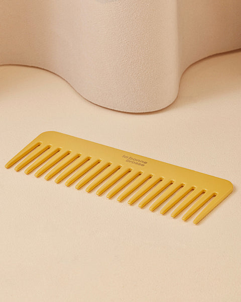 The Large Detangling Comb in Acetate Saffron Yellow - Image 2