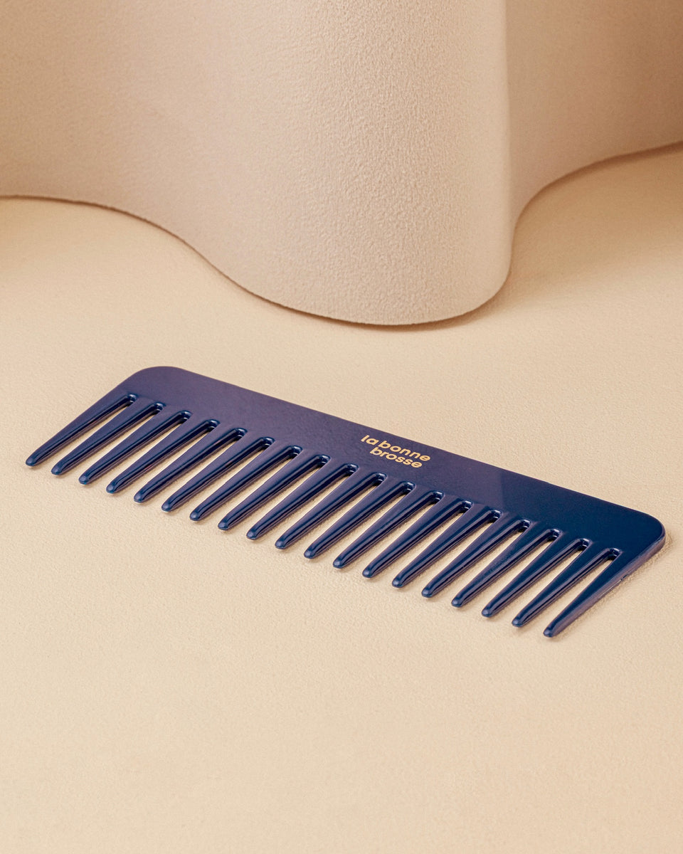 Il Pettine Largo Districante in Acetato Blu Mirtillo