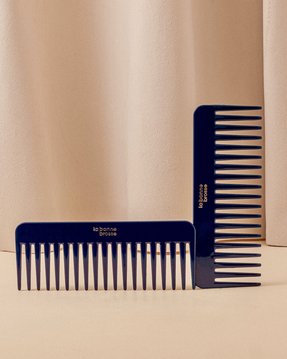 Il Pettine Largo Districante in Acetato Blu Mirtillo