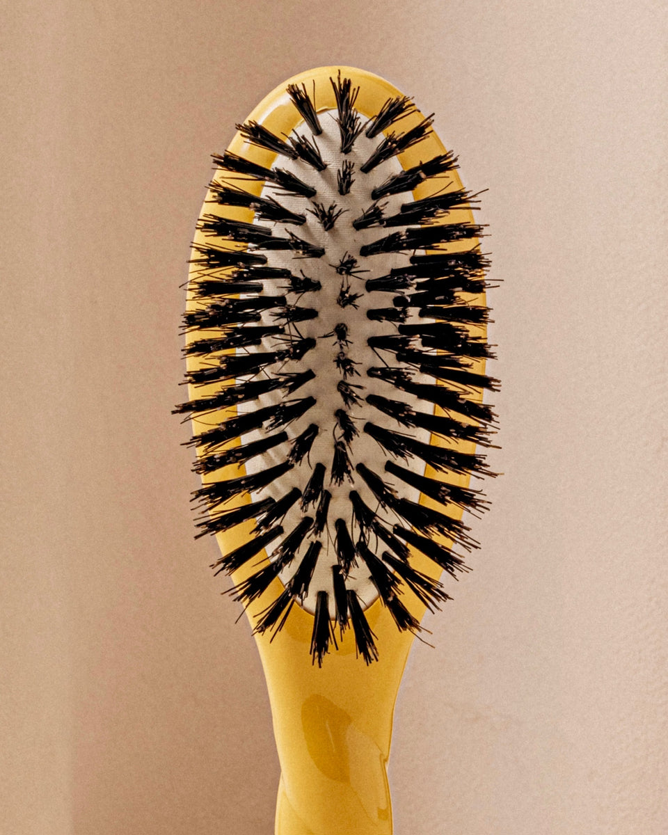 Duo: Small Brush and Saffron Yellow Pouch