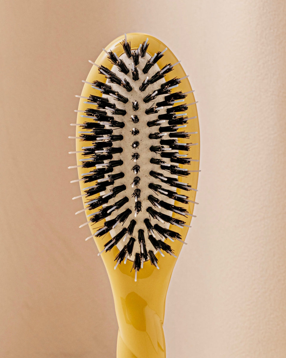 Duo: Small Brush and Saffron Yellow Pouch