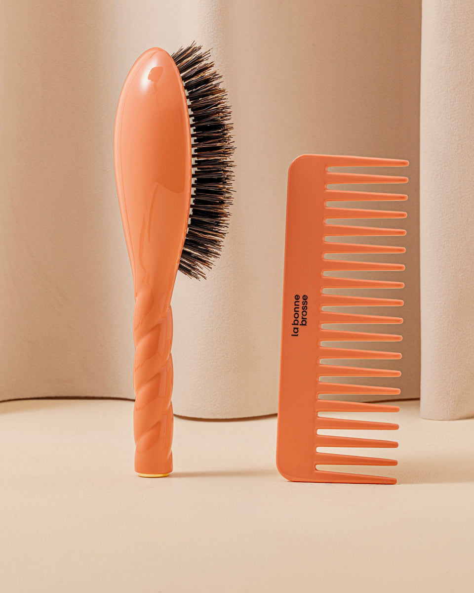 Il Pettine Largo Districante in Acetato Corallo