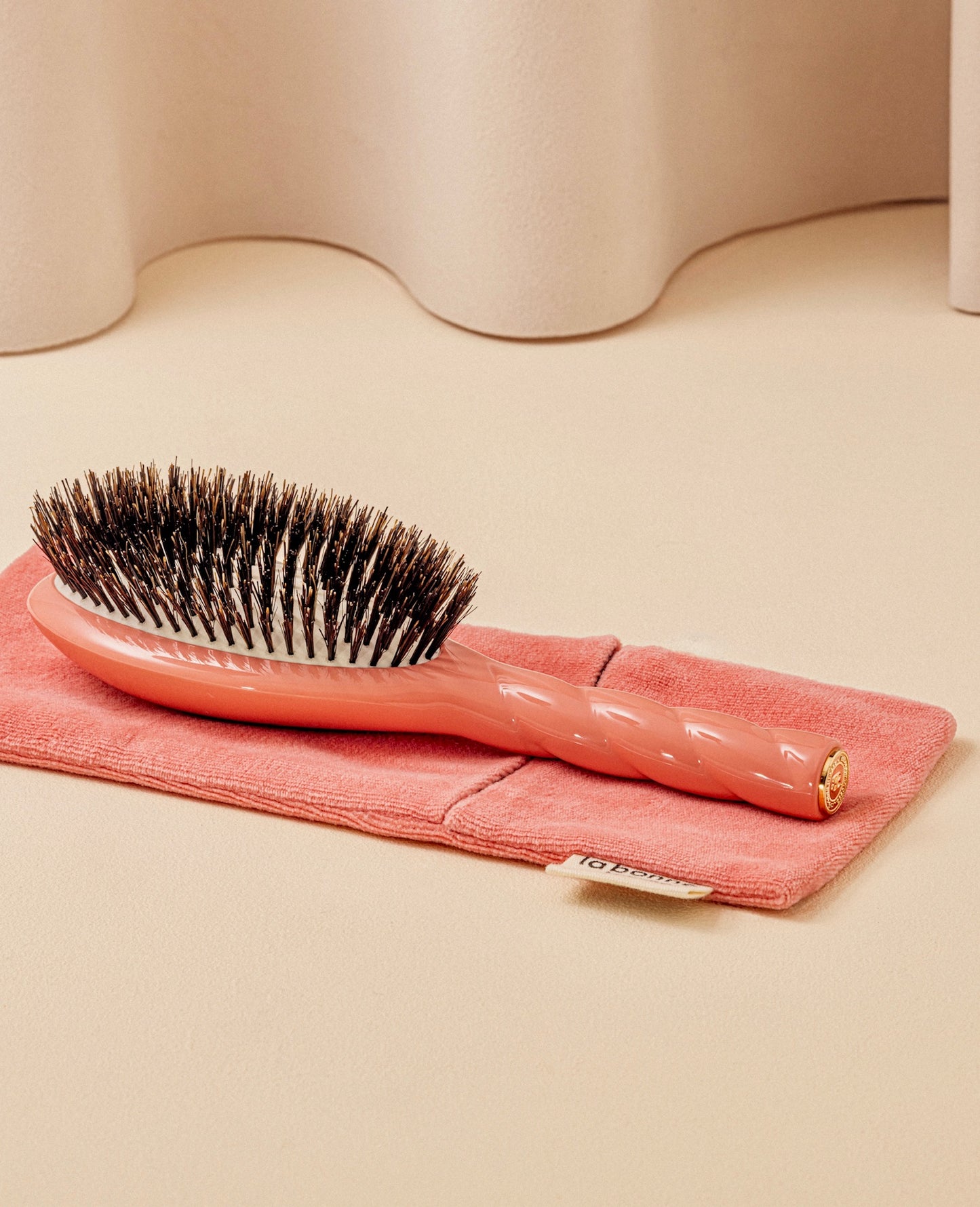 ‘Large Hair Brush’ Pouch Coral