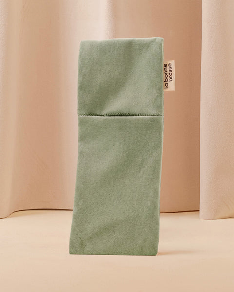 La Pochette "Grande Brosse" Vert Amande - Image 1