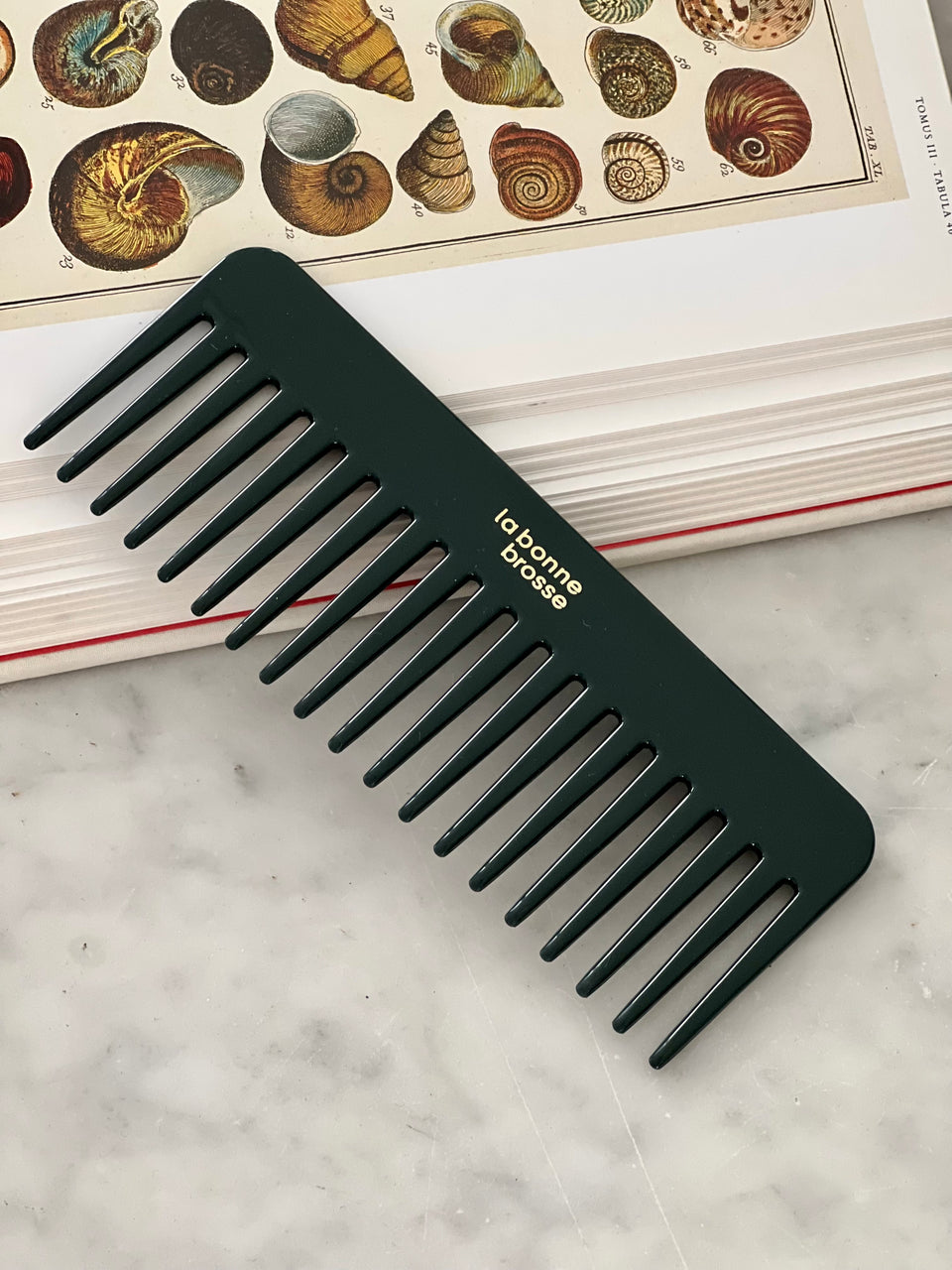 Il Pettine Largo Districante in Acetato Verde Smeraldo