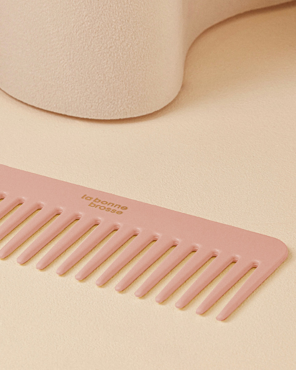 Il Pettine Largo Districante in Acetato Rosa Cipria