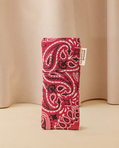 Call It By Your Name x La Bonne Brosse Cherry Red Small Brush Pouch - Image 1