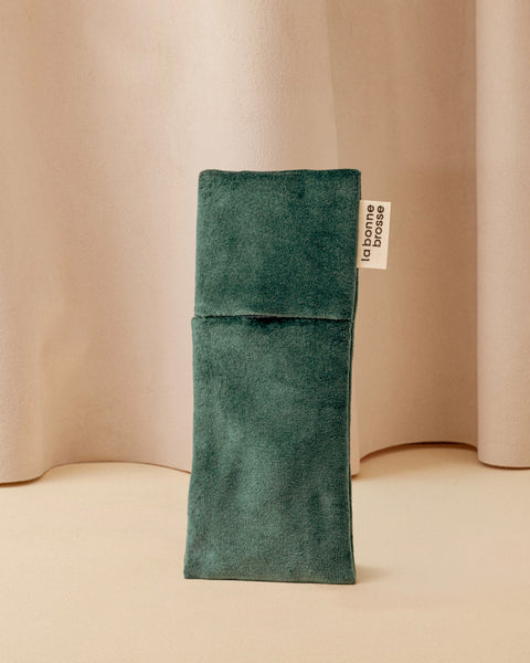 ‘Small Hair Brush’ Pouch Emerald Green - Image 1