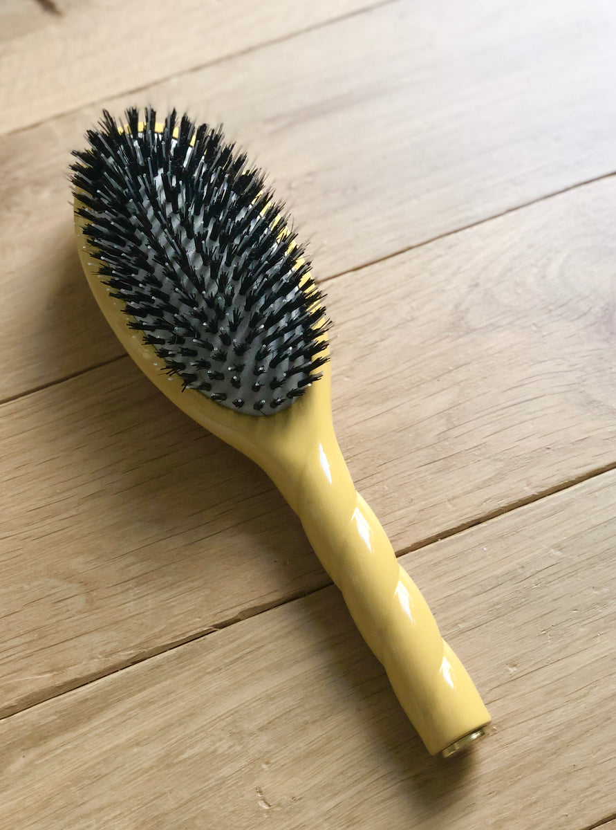 Yellow Essential Boar Bristle & Nylon Bristle Brush
